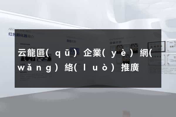 云龍區(qū)企業(yè)網(wǎng)絡(luò)推廣