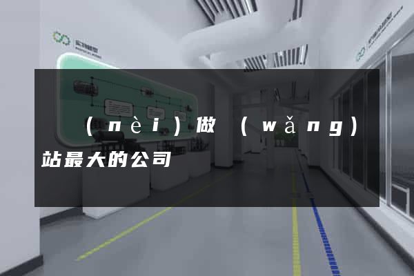 國內(nèi)做網(wǎng)站最大的公司