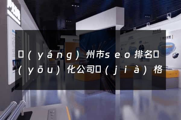 揚(yáng)州市seo排名優(yōu)化公司價(jià)格