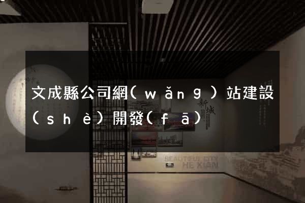 文成縣公司網(wǎng)站建設(shè)開發(fā)