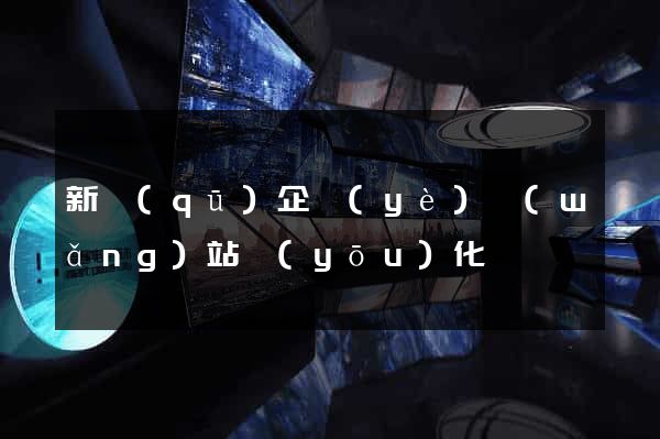 新區(qū)企業(yè)網(wǎng)站優(yōu)化