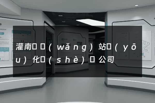 灌南縣網(wǎng)站優(yōu)化設(shè)計公司