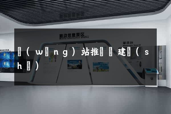 網(wǎng)站推廣與建設(shè)