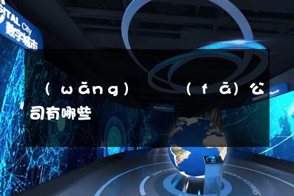 網(wǎng)頁開發(fā)公司有哪些