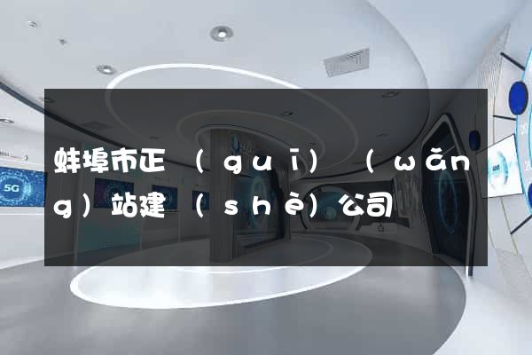 蚌埠市正規(guī)網(wǎng)站建設(shè)公司