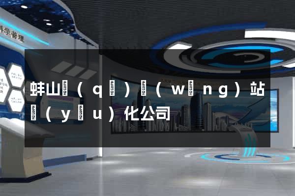 蚌山區(qū)網(wǎng)站優(yōu)化公司