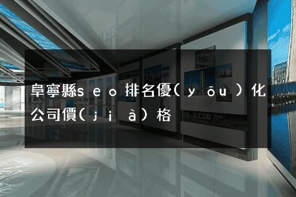 阜寧縣seo排名優(yōu)化公司價(jià)格